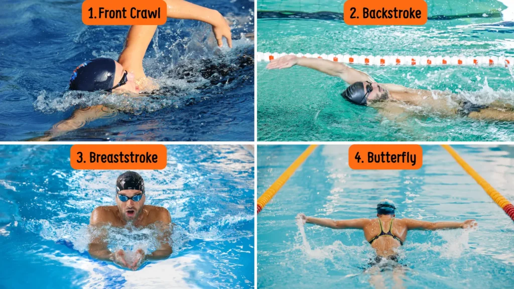 skills in swimming
